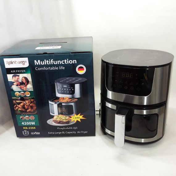 Фритюрница профессиональная Rainberg, Аэрогриль без жира, Домашняя фритюрница аэрогриль без масла XV-23 | Зображення 2
