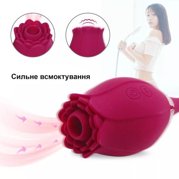 Вакуумный вибростимулятор "Роза"  ( 20 режимов) | Зображення 3