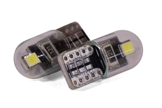 Світлодіодна лампа StarLight T10 2 діода 2835 12 V 0.5 W WHITE/ мультиполярна в прозорій колбі/друківці | Зображення 1