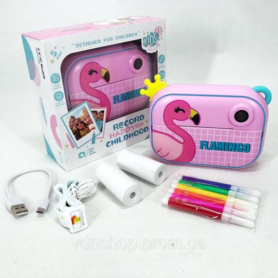 Детская камера с печатью фото, Детский фотоаппарат с возможностью печати фото, Фотовидеокамера детская RU-67 | Зображення 7