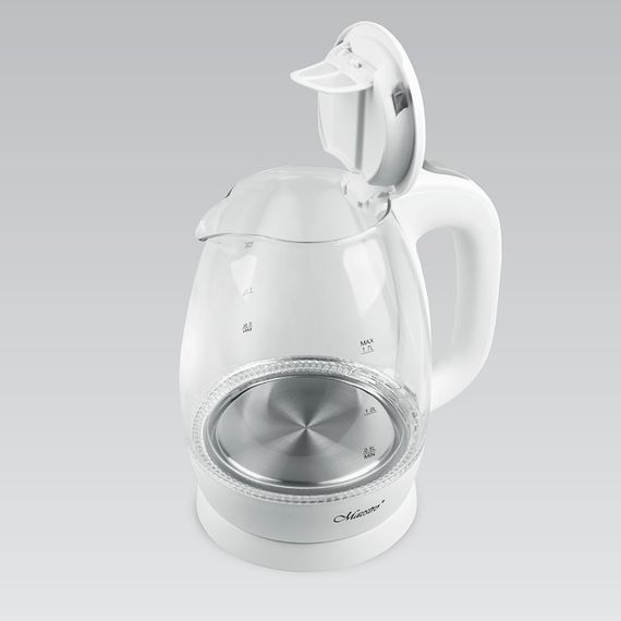 Електрочайник скляний Maestro MR-063-WHITE, 1.7 л, 2200 Вт, з підсвіткою | Зображення 2