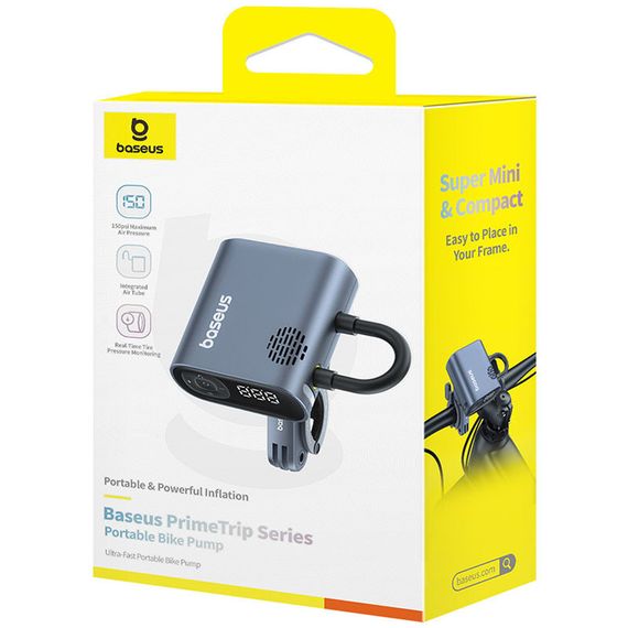 Портативний велосипедний насос Baseus PrimeTrip Series (C11169000121-00) Cosmic Black | Зображення 5