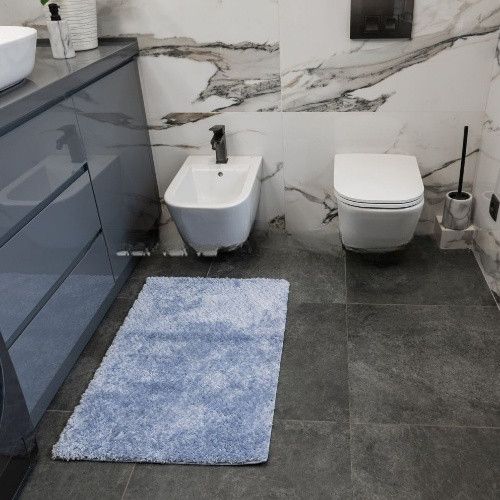 Килимок для ванної 60*120см антибактеріальний Tropical Sea блакитний Дариана | Зображення 6