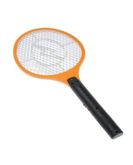 Электрическая мухобойка Rechargeable Mosquito-hitting Swatter трехслойная аккумуляторная Черно-оранжевый | Зображення 1