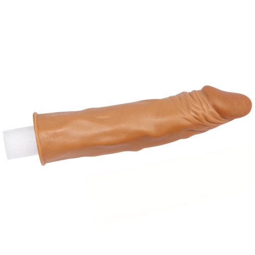 Насадка на член - Pleasure X-Tender Penis Sleeve Add 2" Brown | Зображення 3