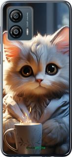 Чохол на Motorola Moto G53 Білий кіт "5646u-3047-2448"