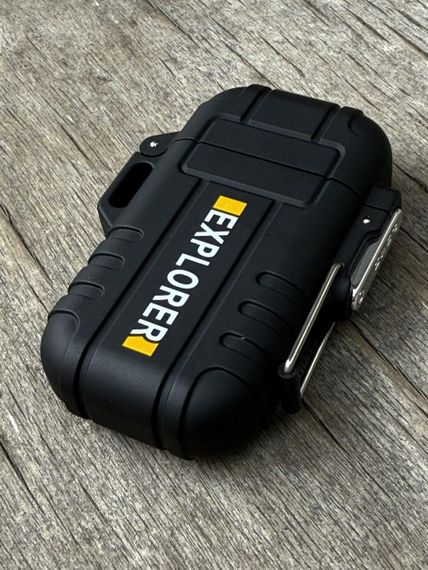 Электроимпульсная USB зажигалка Explorer FR171, две дуги в водонепроницаемом корпусе - Black | Зображення 3