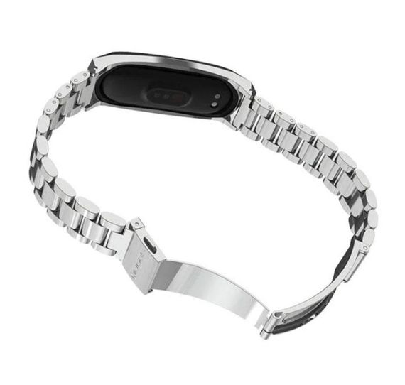 Металевий ремінець Primo Mijobs для фітнес-браслета Xiaomi Mi Smart Band 6 - Silver | Зображення 2