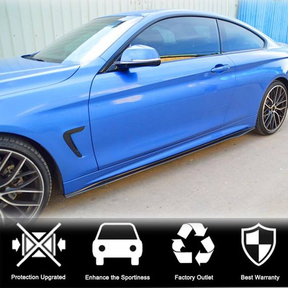 Накладки на Пороги V1 (для F32/F33 M-Sport, Карбон) для BMW 4 серия F-32 2012-2020 гг | Зображення 1