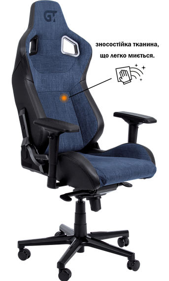 Кресло геймерское GT RACER X-8005 Dark blueBlack | Зображення 2