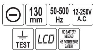 Індикатор напруги цифровий 12-250V LCD YATO Польща YT-2861 | Зображення 2