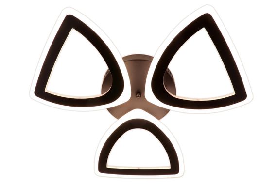 Люстра світлодіодна стельова LED світильник для квартири на стелю лед з пультом 25617 Чорний 8х57х57 см. | Зображення 1