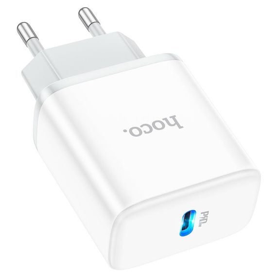 СЗУ 110-240V HOCO C104A, USB-C, PD20W, White | Зображення 3