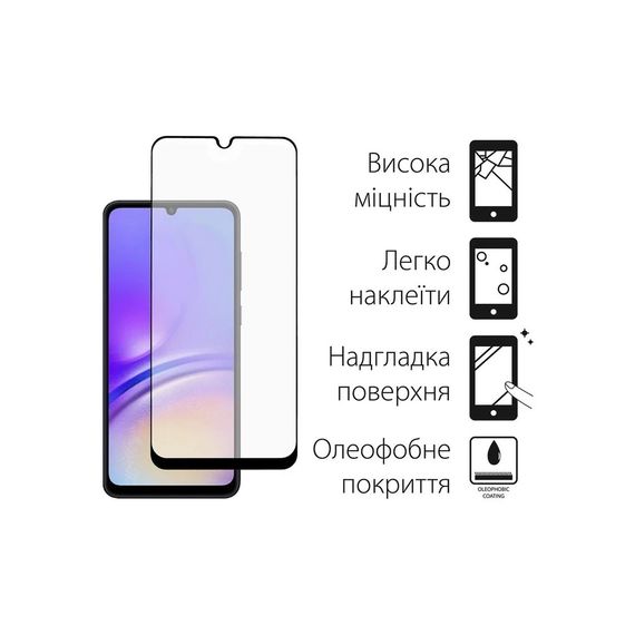 Чохол до мобільного телефона Dengos Kit for Samsung Galaxy A05 (A055) case + glass (Black) (DG-KM-07) | Зображення 2