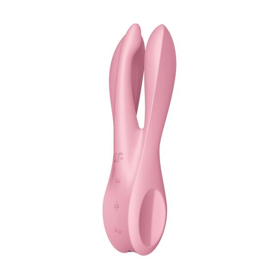 Кліторальний вібратор Satisfyer Threesome 1 Pink з трьома гнучкими пальчиками Sex Aura | Зображення 1