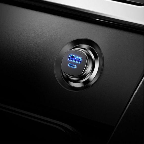 АЗП Baseus Square Metal PD 3.0 QC 4.0+ 30W USB + Type-C | Зображення 2