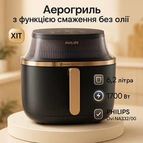 Фритюрниця електрична аерофрітюрниця PHILIPS Ovi NA332/00, Фритюрниця без олії міцна QO-45