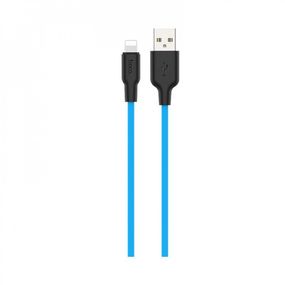 Кабель Hoco X21 Plus Silicone Lightning (1m) black/blue