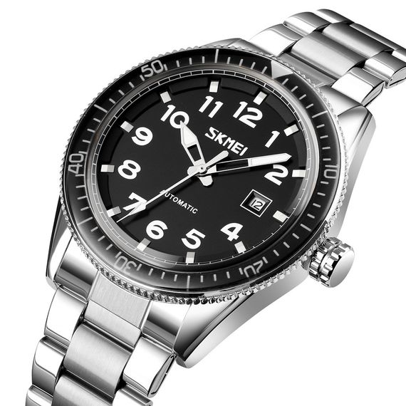Годинник S2kmei 9232SSIBK Silver/Black-steel strap | Зображення 1
