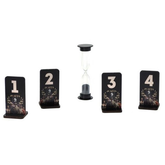 Настольная игра "Мафия Делюкс" QB701-002 с песочными часами, повязками для глаз | Зображення 4