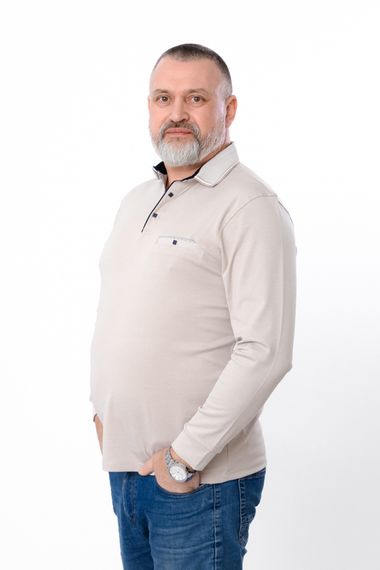 Поло з довгим рукавом чоловіче Носи своє XXL Бежевий (p-16542-191349) | Зображення 1