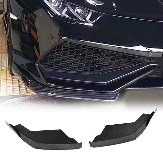 Накладки на передній бампер Flap V1 (Карбон) для Lamborghini Huracan 2014- рр