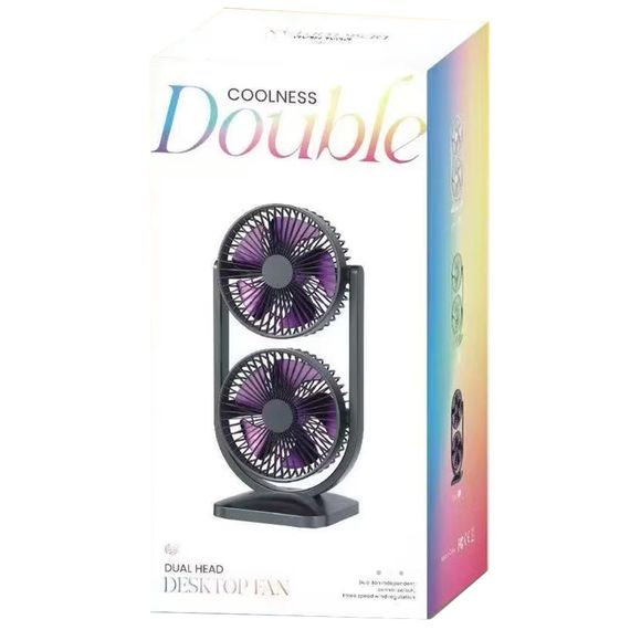 Настільний вентилятор S30 Dual-Fan 3000mAh Black | Зображення 2