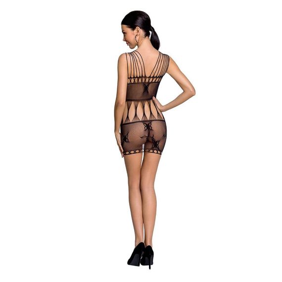 Бодістокінг — мінісукня з метеликами Passion BS090 black, One size | Зображення 3