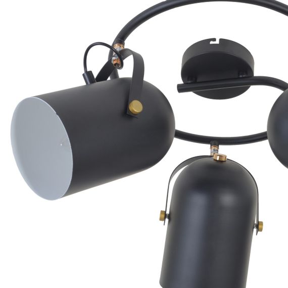 Светильник потолочный спот поворотный HTL-209/3G E27 BK | Зображення 2
