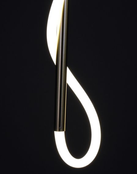 Люстра світлодіодна підвісна LED світильник для квартири на стелю лед 27639 Латунь 65-180х14х10 см. | Зображення 4