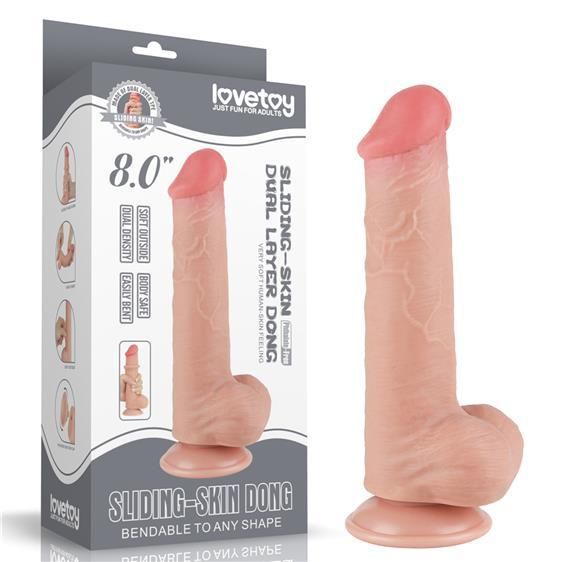 Фаллоимитатор - Sliding-Skin Dual Layer Dong 8" Flesh sexstyle