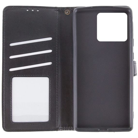 Шкіряний чохол-книжка GETMAN Gallant (PU) для ZTE Blade A55 4G Чорний | Зображення 5