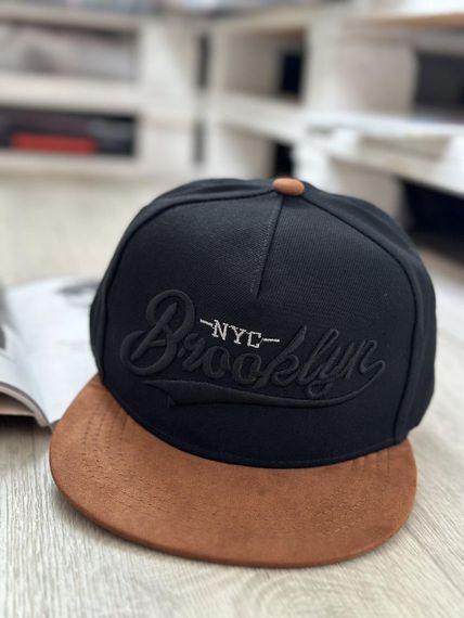 Кепка снепбек (Snapback)  Brooklyn  NYС Чорний з коричневим 56-61р (9032)
