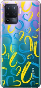 Чехол на Oppo Reno5 Lite Сердца UA "5292u-2312-17620"