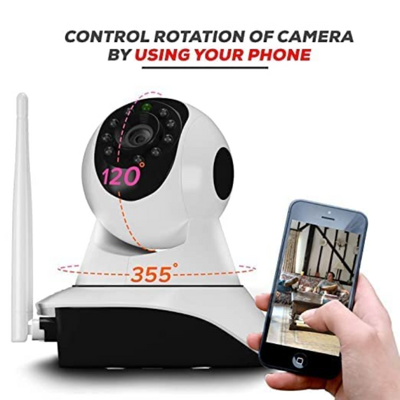 Бездротова поворотна IP-камера Q5 WIFI V380 для дому, офісу або будь-якого приміщення | Зображення 6
