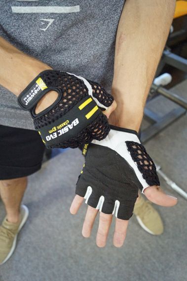 Рукавички для фітнесу Power System PS-2100 Basic EVO Black/Yellow Line XS | Зображення 8