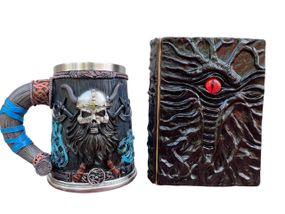 Подарунковий набір Кухоль 3D Скандинавський Воїн і Блокнот 3D «Книга, що дивиться у відповідь»