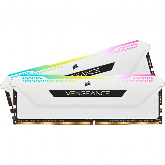 Модуль пам'яті для комп'ютера DDR4 16GB (2x8GGB) 3600 MHz Vengeance RGB Pro SL White Corsair (CMH16GX4M2D3600C18W) | Зображення 1