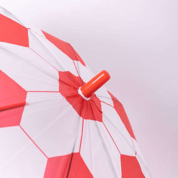 Класична дитяча парасолька-тростина напівавтомат з поліестеру 8 спиць діаметр 82 см Червона HP-23-9R | Зображення 2