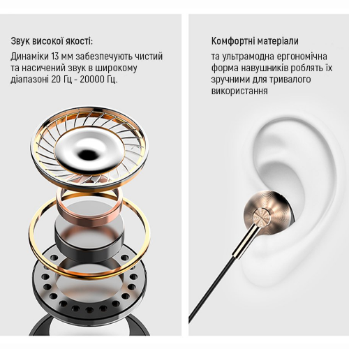 Навушники ColorWay Wired Earphone Blast 2 CW-WD02BK 3,5мм mini-jack чорний | Зображення 1