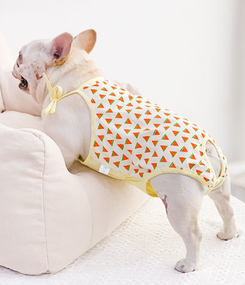 Труси-боді гігієнічні для собак жовтий з принтом кавун XL