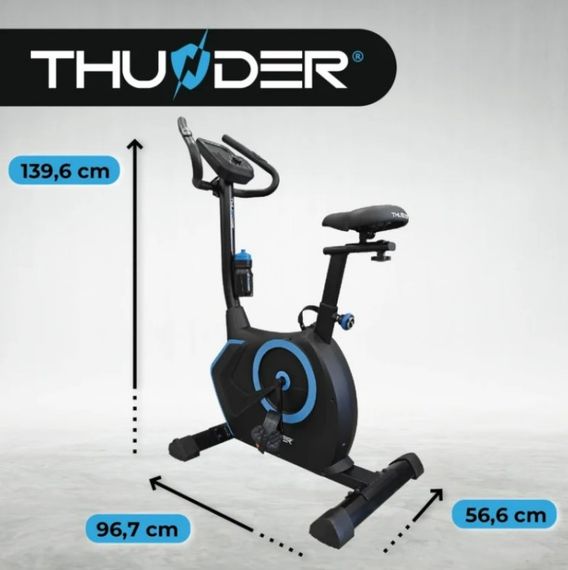 Велотренажер електромагнітний THUNDER TRIX чорно-синій | Зображення 1