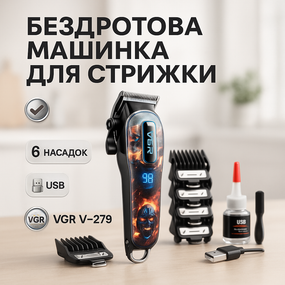 Тример для самостійної стрижки волосся, Машинка для стрижки волосся професійна Тример скронь ZG-99