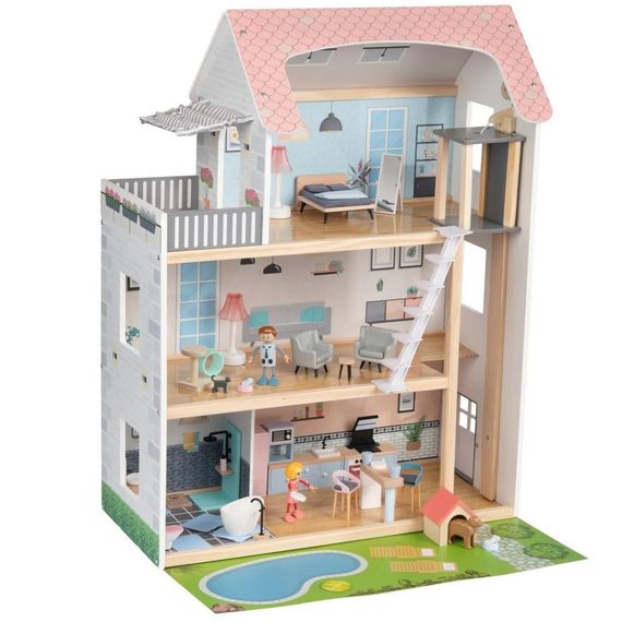 Кукольный домик XXL PlayTive с бассейном 54 детали Германия | Зображення 2