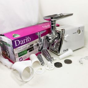 М'ясорубка електрична 2000 Вт Dario DMG0320. Колір: білий
