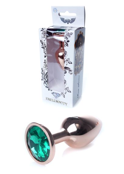 Анальна пробка B - Series HeavyFun Jewellery, золотисто-зелена