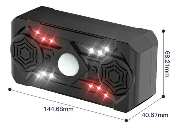 Ультразвуковий репелент від комах Siurn з двома динаміками, USB-живлення, 3 режими, чорний | Зображення 1
