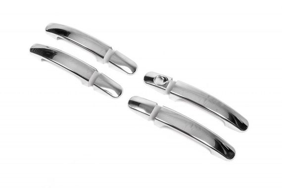 Накладки на ручки (4 шт., нерж.) З чіпом, OmsaLine - Італійська нержавійка для Ford Focus III 2011-2017 рр. | Зображення 5