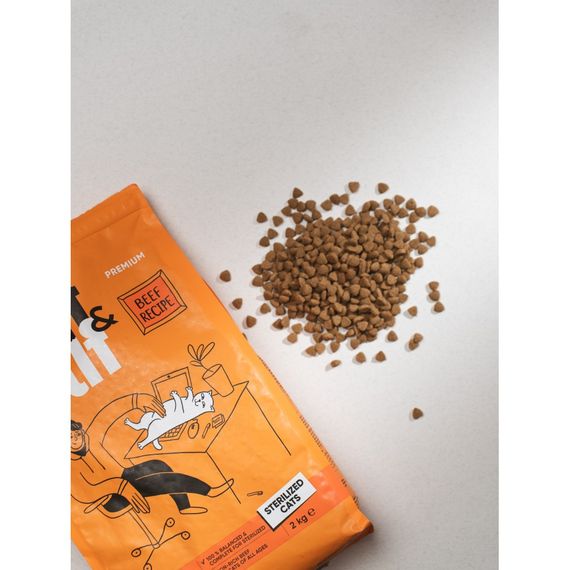 Корм сухий HalfHalf для стерилізованих котів із яловичиною 2 кг | Зображення 4