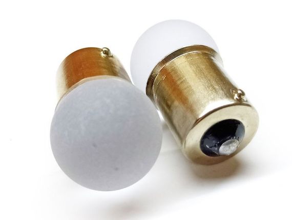 Світлодіодна лампа AllLight T25 9 діодів 2835SMD BA15S 12V WHITE матова лінза, кераміка | Зображення 1